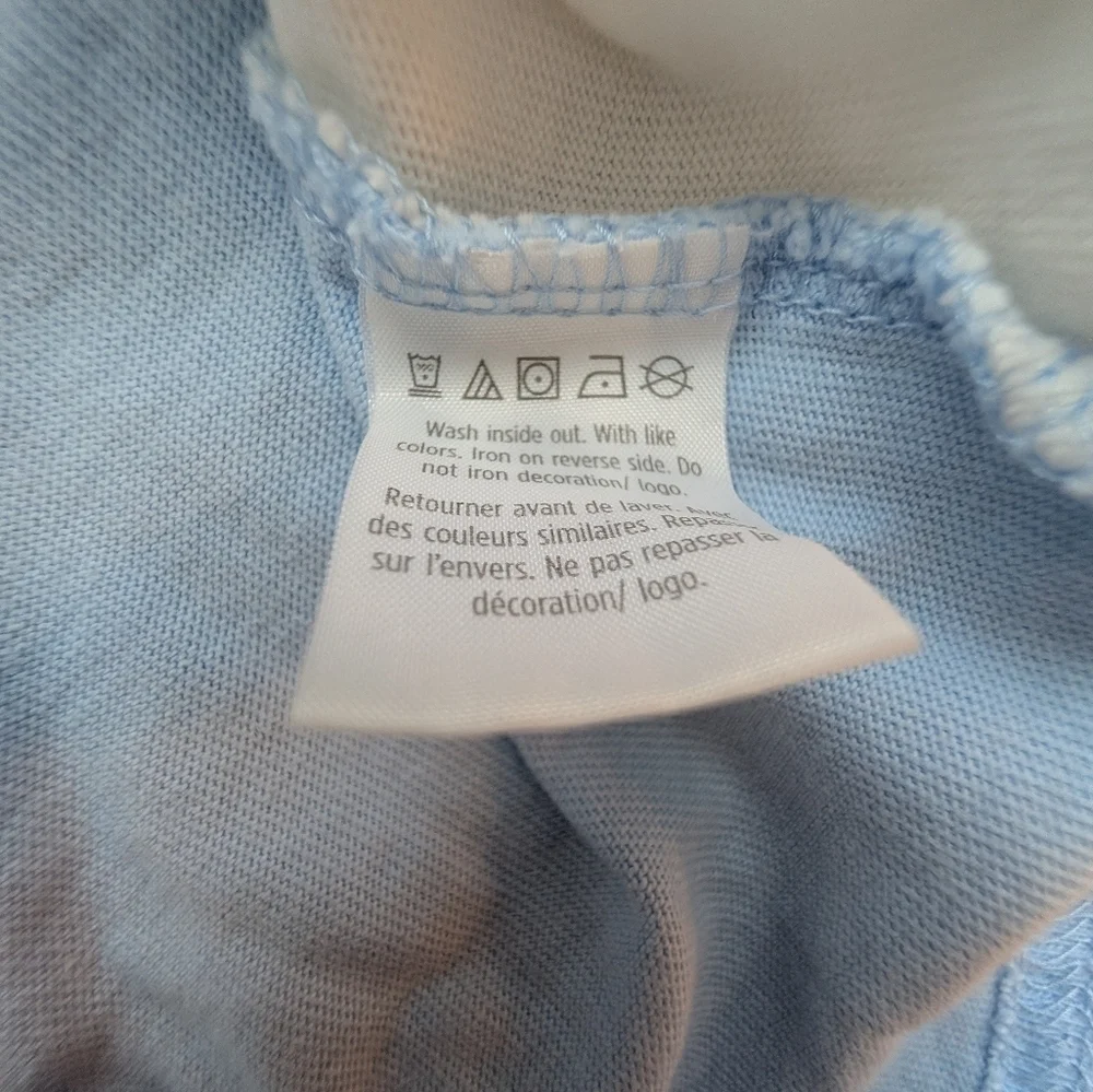 Gymboree Kids Blue & White Polar Bear Layered-Look Long Sleeve Top Cotton Size 7